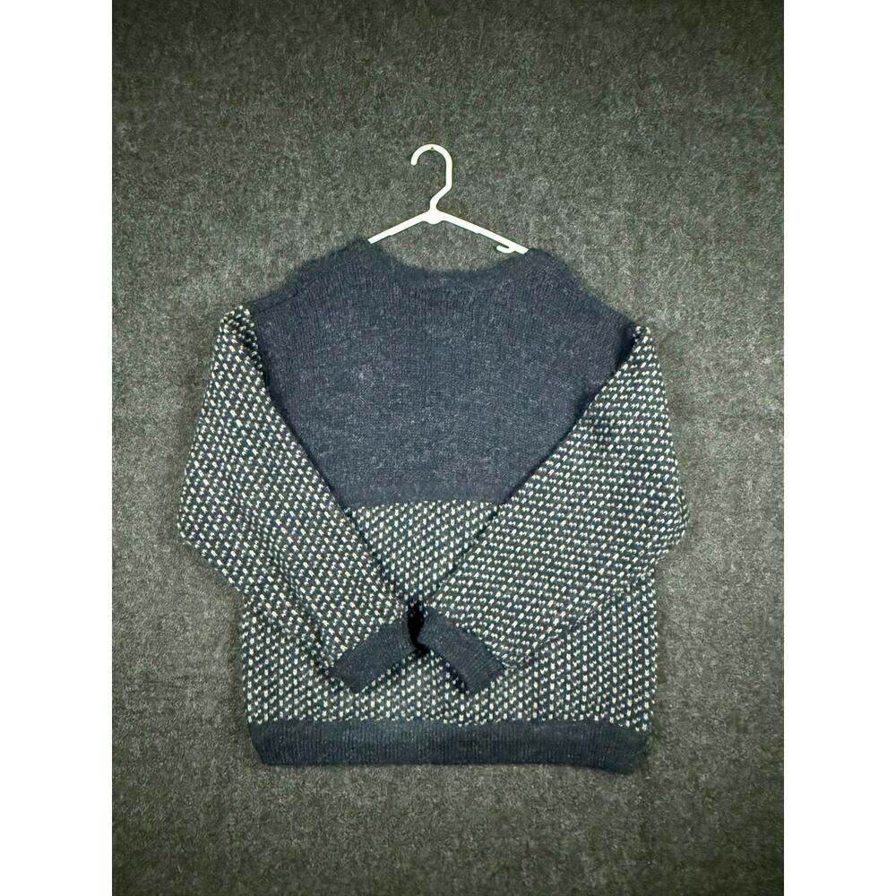 Vintage L.L.Bean Norway Wool Birdseye Henley Sweater Men's Large Made Norway - Picture 5 of 6